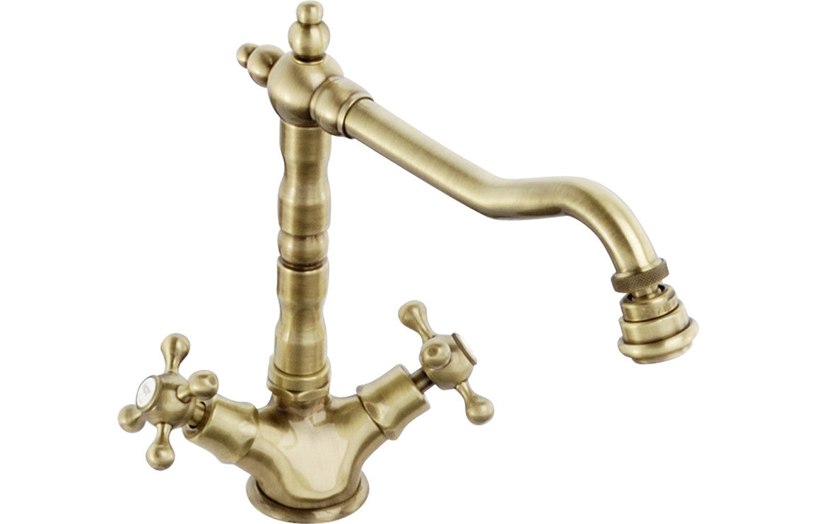 Abode Melford Monobloc Mixer Tap - Antique Brass UK