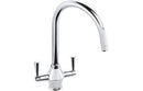 Abode Xcite 1.5B & Drainer Granite Inset Sink - Grey Metallic