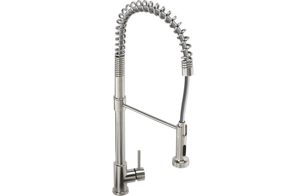 Abode Stalto Professional Mixer Tap with Pull Out - Stainless Steel
