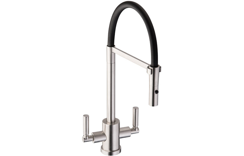 Abode Atlas Professional Monobloc Mixer Tap - Brushed Nickel