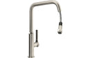Abode Hex Single Lever Mixer Tap with Pull Out - Brushed Nickel