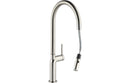 Abode Tubist Single Lever Mixer Tap with Pull Out - Brushed Nickel