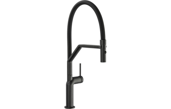 Abode Tubist Professional Mixer Tap with Pull Around - Matt Black
