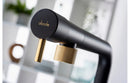 Abode Agilis Single Lever Mixer Tap - Black & Brass