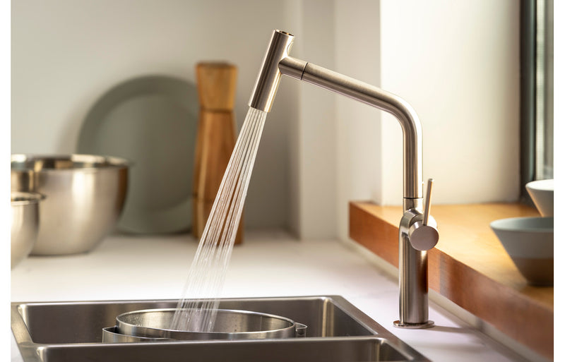 Abode Tubist T Single Lever Mixer Tap with Pull Out - Chrome