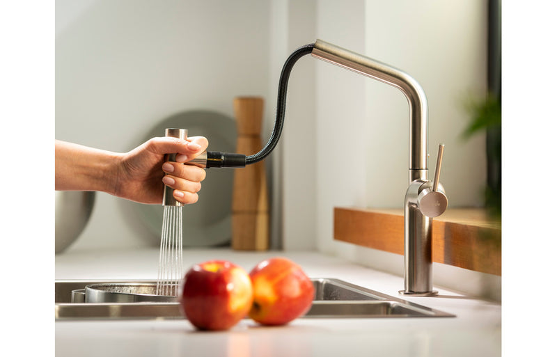 Abode Tubist T Single Lever Mixer Tap with Pull Out - Chrome