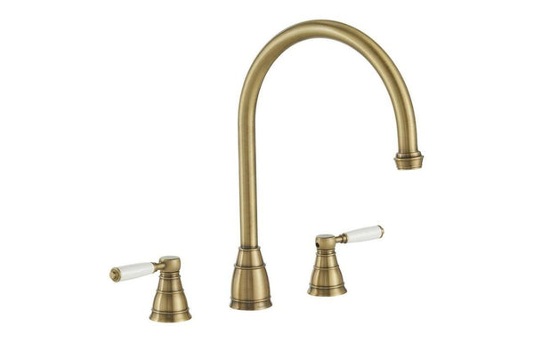Abode Oxbury 3 Part Mixer Tap - Antique Brass