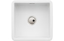 Abode Sandon 1B Ceramic Undermount/Inset Sink - White