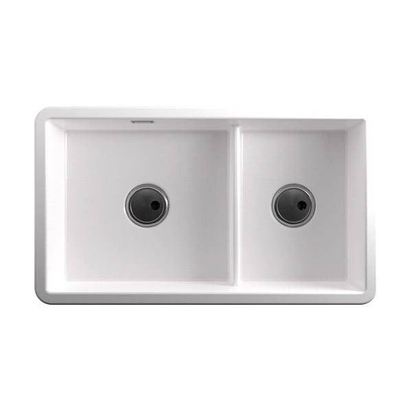 Abode Sandon 1.75B Ceramic Undermount/Inset Sink - White