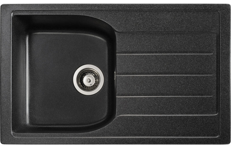 Abode Oriel 1B Inset Black Granite Sink & Nexa Tap Pack