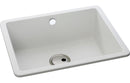 Abode Matrix Sq GR15 Large 1B Granite Inset/Undermount Sink - White