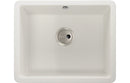 Abode Matrix Sq GR15 Large 1B Granite Inset/Undermount Sink - White