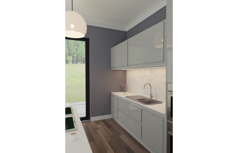 Abode Dune 1.5B & Drainer Granite Inset Sink - Grey Metallic
