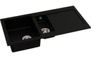 Abode Xcite 1.5B & Drainer Granite Inset Sink - Grey Metallic