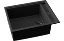 Abode Syncronist Large 1.25B Inset/Undermount Sink - Metallic Black
