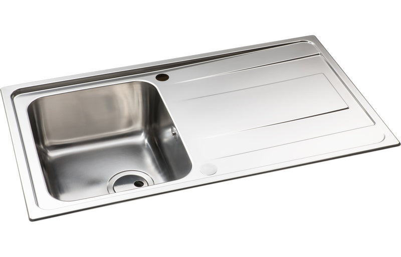 Abode Ixis Compact 1B & Drainer Inset Sink - Stainless Steel