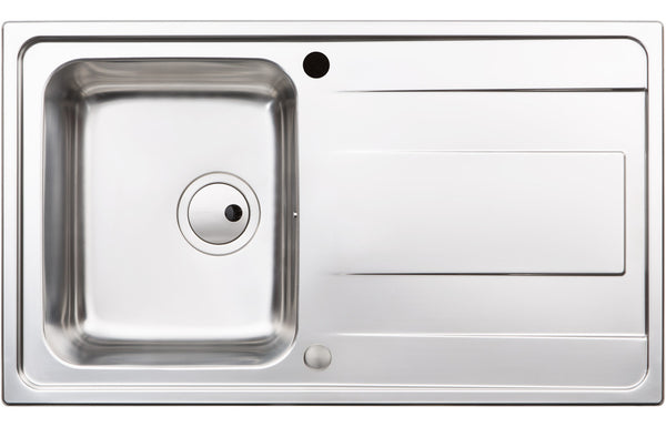 Abode Ixis Compact 1B & Drainer Inset Sink - Stainless Steel