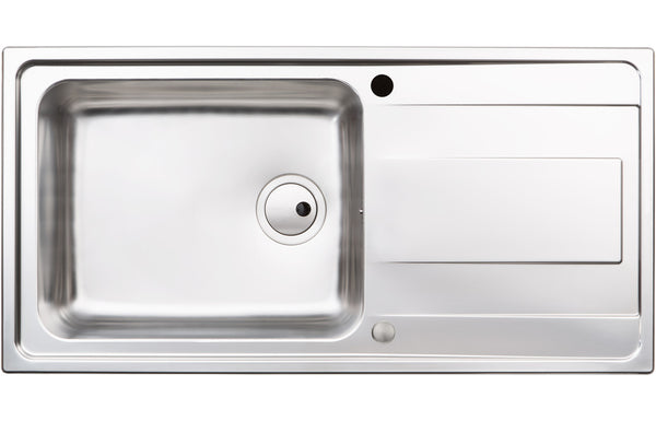 Abode Ixis 1B & Drainer Inset Sink - Stainless Steel