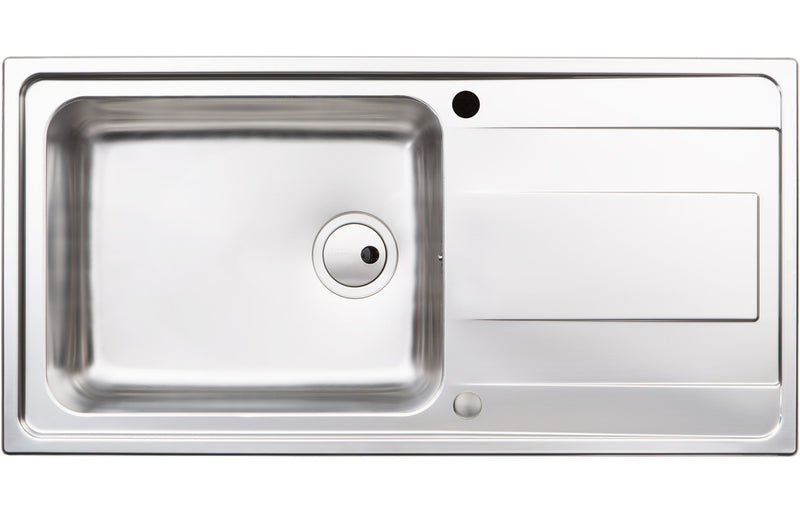 Abode Ixis 1B & Drainer Inset Sink - Stainless Steel