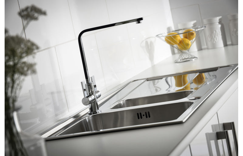 Abode Ixis 1.5B & Drainer Inset Sink - Stainless Steel
