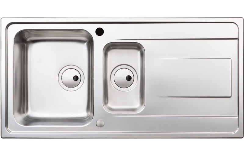 Abode Ixis 1.5B & Drainer Inset Sink - Stainless Steel