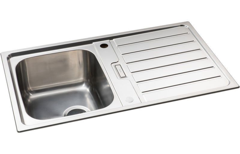 Abode Neron Compact 1B & Drainer Inset Sink - Stainless Steel