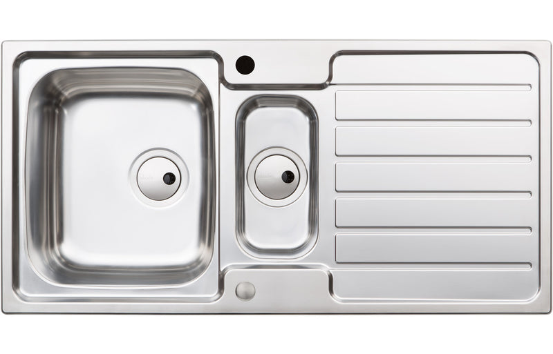 Abode Neron 1.5B & Drainer Inset Sink - Stainless Steel