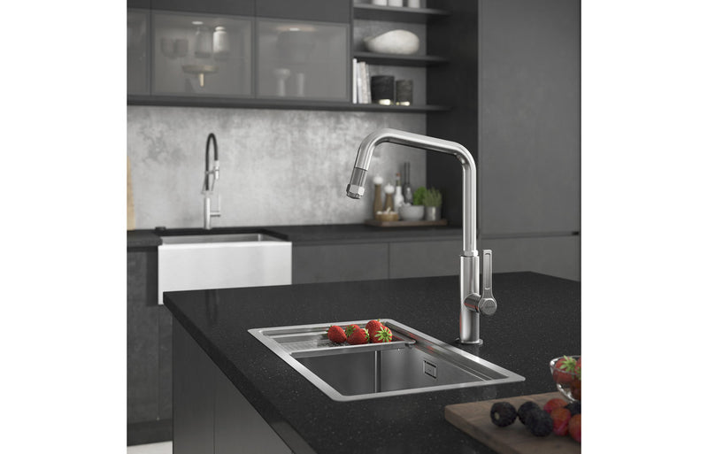 Abode Studio 1B Undermount Sink (inc. Accessories) - Stainless Steel
