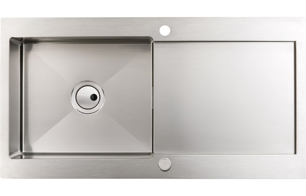 Abode Verve 1B & Drainer Inset Sink - Stainless Steel