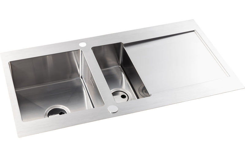 Abode Verve 1.5B & Drainer Inset Sink - Stainless Steel