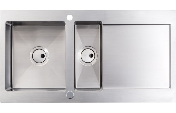Abode Verve 1.5B & Drainer Inset Sink - Stainless Steel