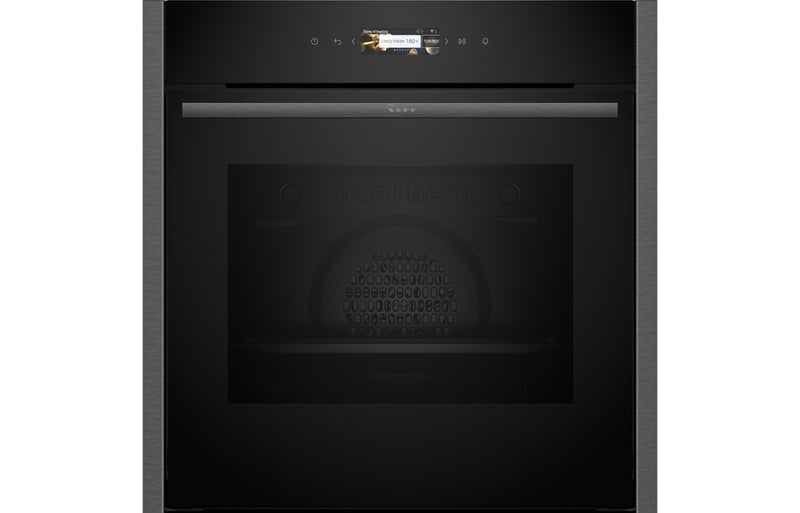 Neff N70 B24CR31G0B Single Electric Oven - Black with Graphite Trim