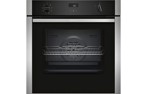 Neff N50 B4ACF1AN0B Single Slide & Hide Electric Oven - Stainless Steel