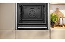 Neff N70 B54CR71N0B Single Slide & Hide Pyrolytic Oven - Black with Steel Trim