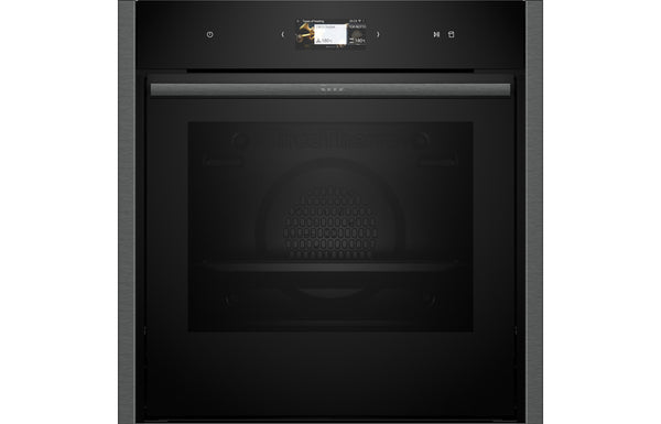 Neff N90 B64VS71G0B Single Slide & Hide Pyrolytic Oven with Steam - Black with Graphite Trim