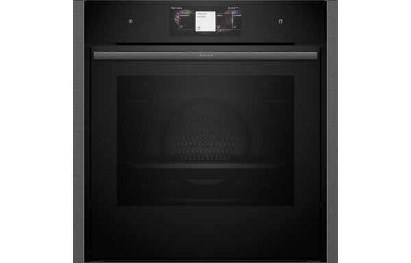Neff N90 B64VT73G0B Single Slide & Hide Pyrolytic Oven with Steam - Black with Graphite Trim