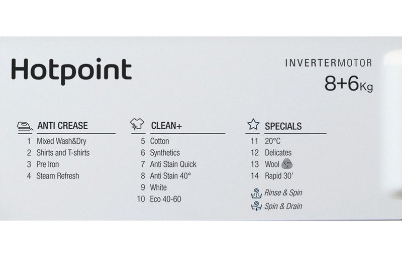 Hotpoint BI WDHG 861485 UK B/I 1400rpm 8/6kg Washer Dryer