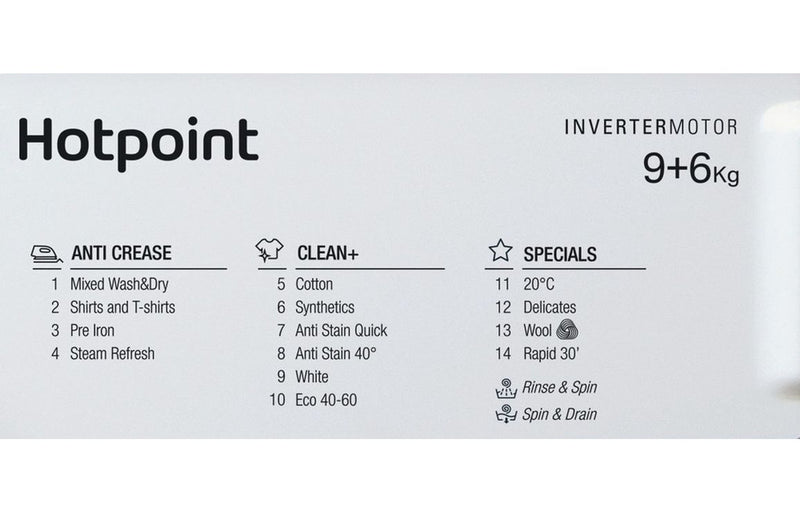 Hotpoint BI WDHG 961485 UK B/I 1400rpm 9/6kg Washer Dryer