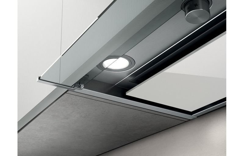 Elica Boxin HE 120cm Integrated Hood - Stainless Steel & White Glass