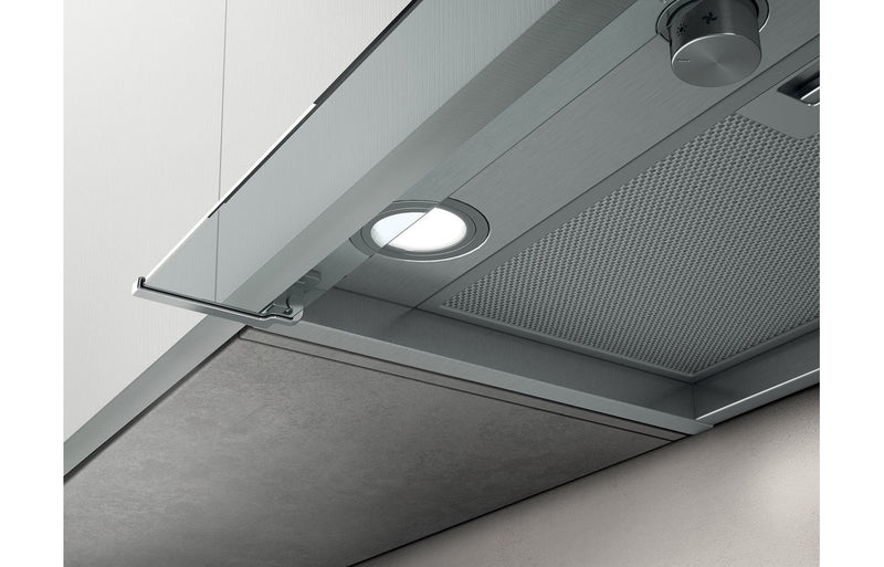 Elica Boxin Lux 120cm Integrated Hood - Stainless Steel & White Glass