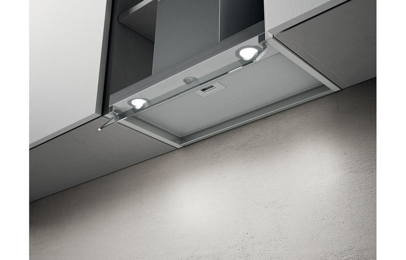 Elica Boxin Lux 120cm Integrated Hood - Stainless Steel & White Glass