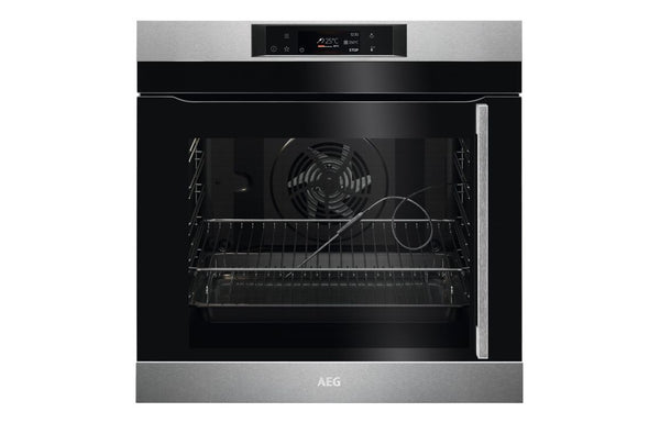 AEG BPK742L81M Side Opening LHH Single Pyrolytic Oven - Stainless Steel