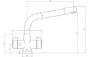 Prima Classic Dual Lever Quarter Turn Mixer Tap - Chrome