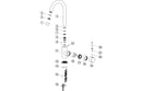 Prima Soho Single Lever Swan Neck Mixer Tap - Brushed Steel