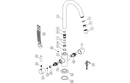 Prima Staten Swan Neck Dual Lever Mixer Tap - Chrome