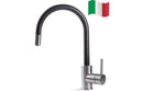 Prima+ Tiber Single Lever Mixer Tap with Pull Out - Black & Stainless Steel