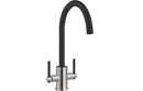 Prima+ Granite 1B Inset Sink & Swan Neck Mixer Tap Pack - Black