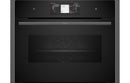 Neff N90 C24FT53G0B Compact Steam Oven - Black with Graphite Trim