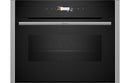 Neff N70 C24MR21N0B Compact Electric Oven & Microwave - Black with Steel Trim