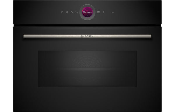 Bosch Series 8 CEG732XB1B Built-in Compact Microwave & Grill - Black